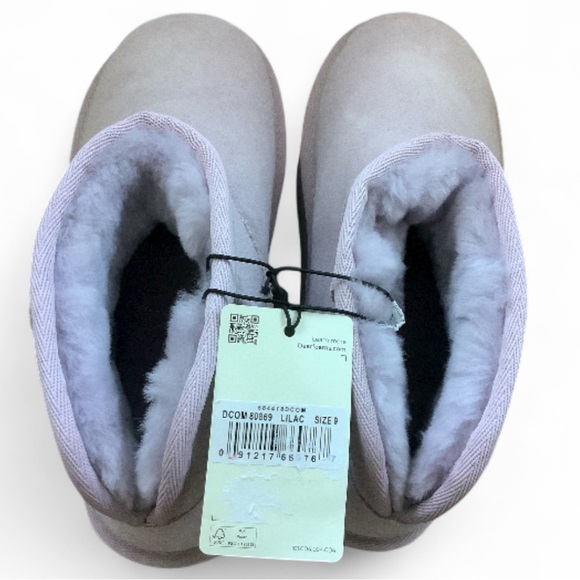 Fireside by Dearform Genuine Shearling Lilac Boot Size 9 Coquette Girl Fairycore - Picture 4 of 10